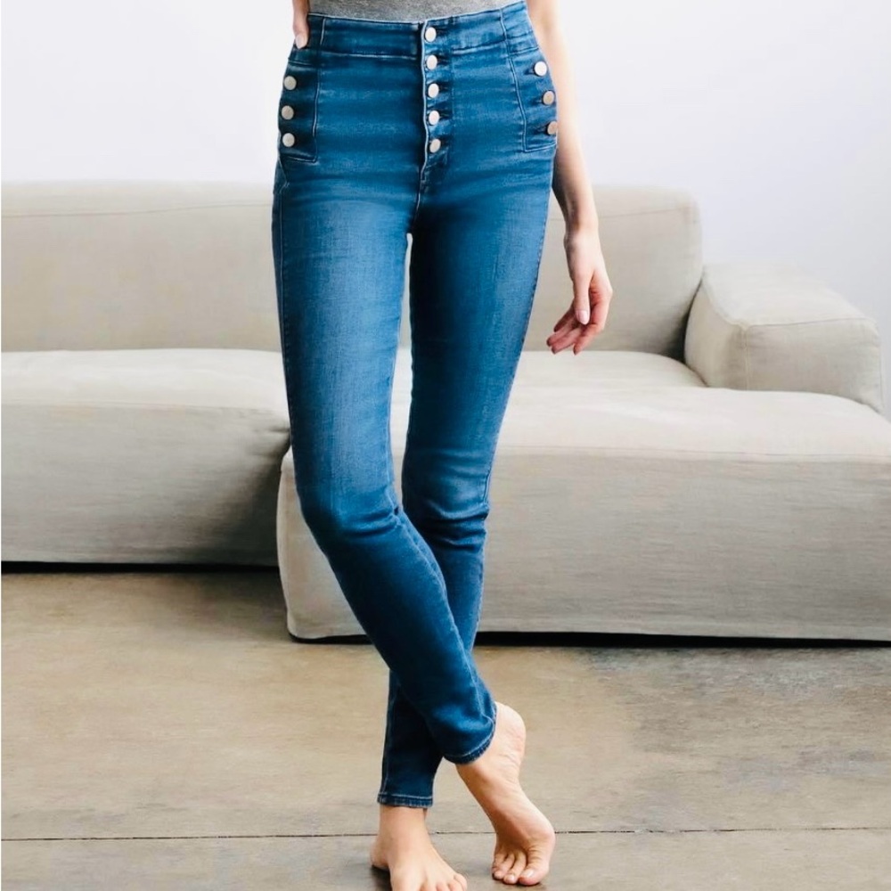 7 for all mankind natasha military sailor high rise jeans 28 SOLD